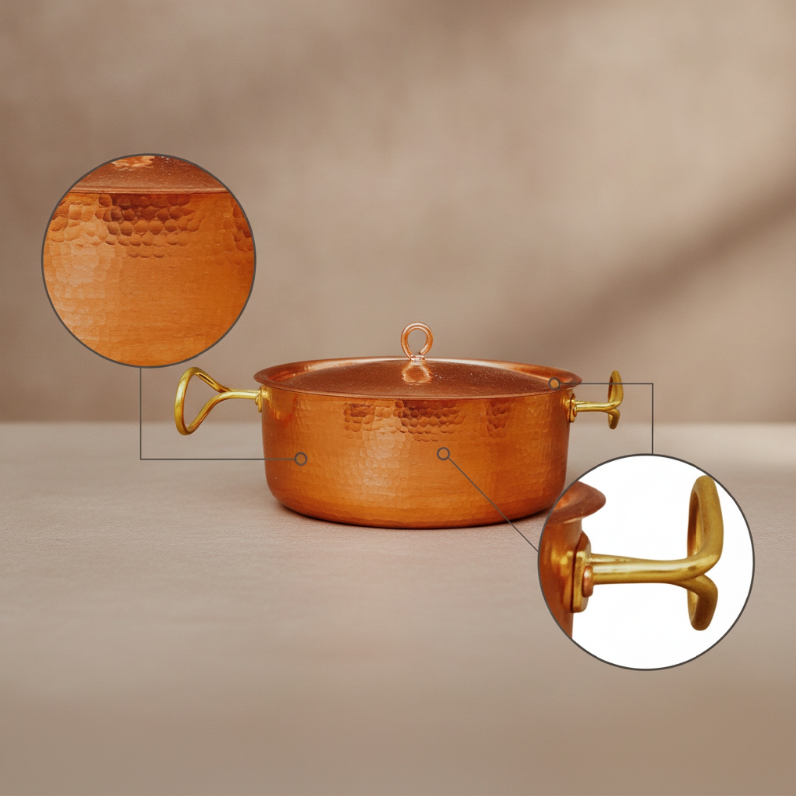 Copper Pot with Lid Elegant Ha - Home Cooking Restaurants 评论和价格
