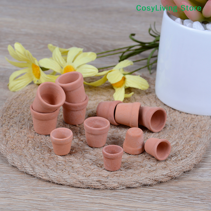 12Pcs/Set 1:12 Miniature Handm - Tagine Clay Pot 评论和价格