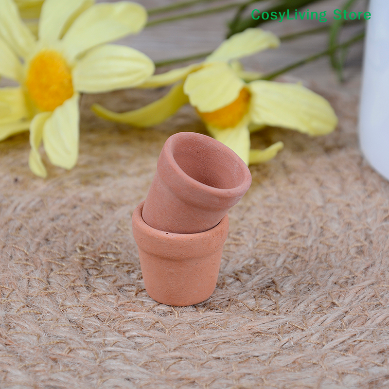 12Pcs/Set 1:12 Miniature Handm - Tagine Clay Pot 评论和价格
