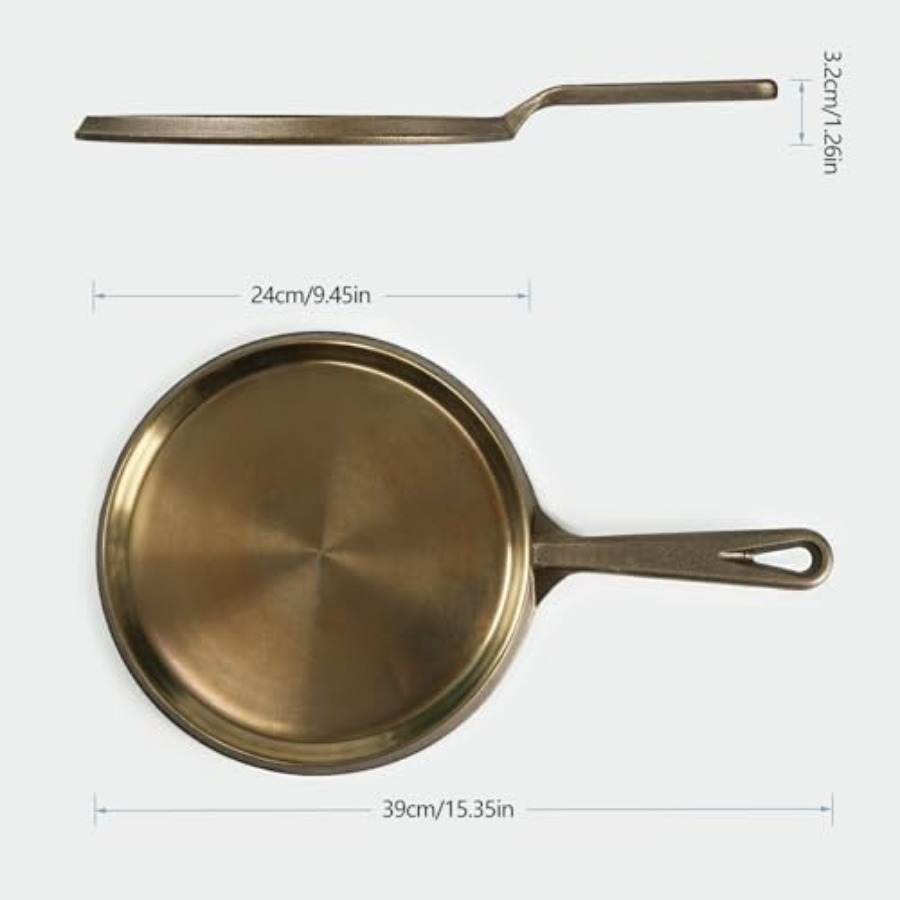 Cast Iron Round Griddle Dia. 9 - Comal Griddle Round 评论和价格