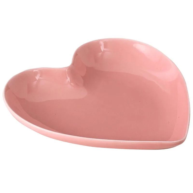 Creative Pink Heart Ceramic Pl - Home Cooking Order 评论和价格