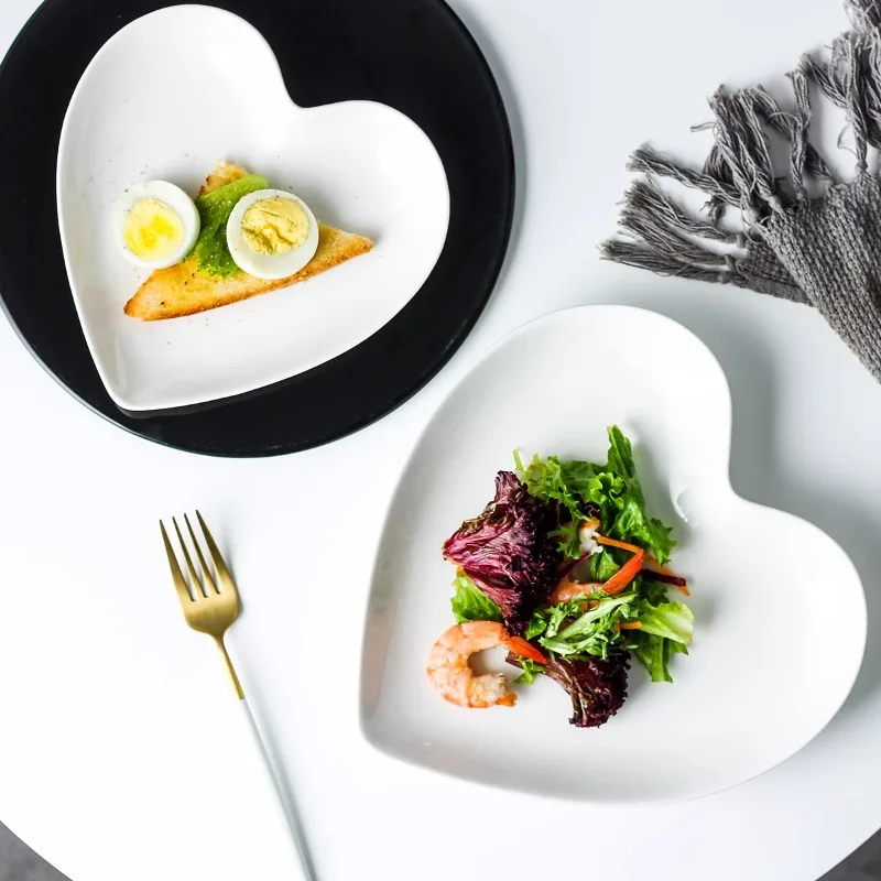 Creative Pink Heart Ceramic Pl - Home Cooking Order 评论和价格