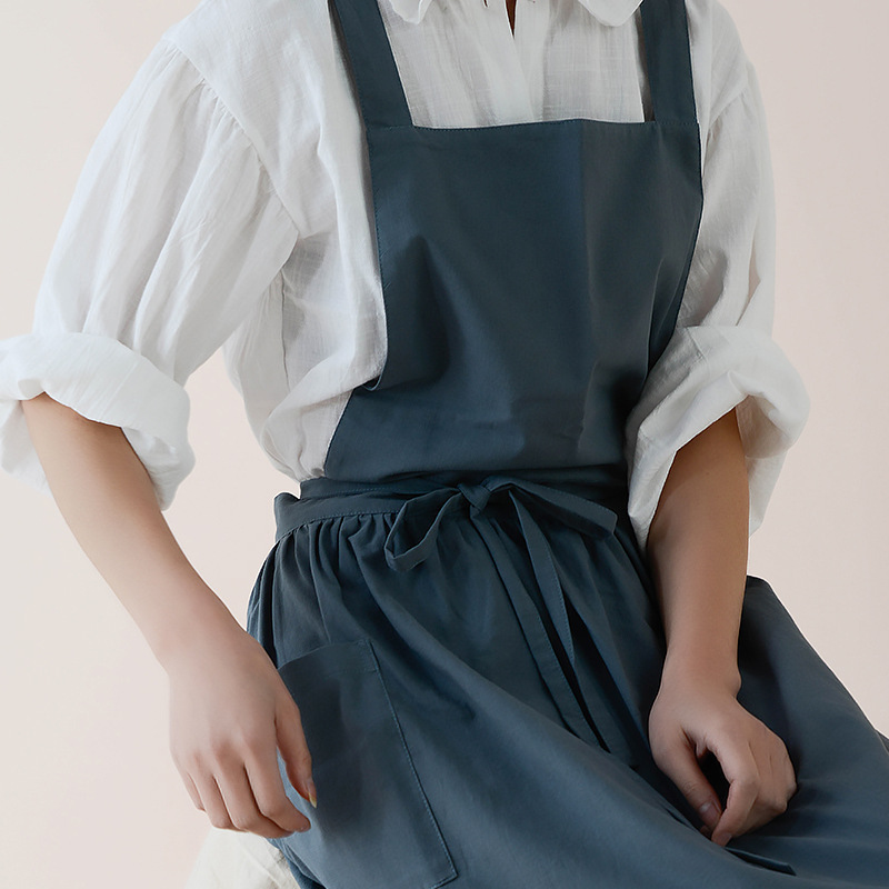 Women Cotton Linen Bib Apron J - Home Cooking In Japanese 评论和价格