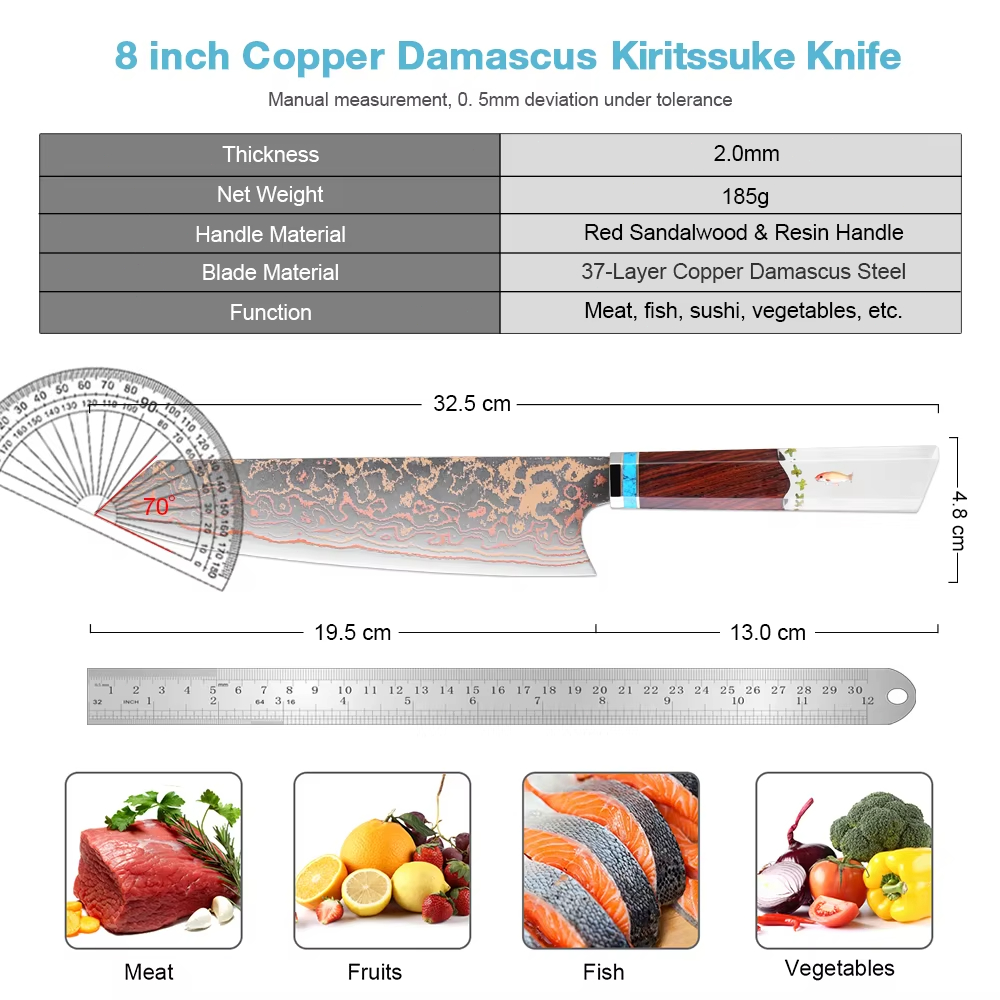 Kiritsuke Chef Knife,8 Inch, 3 - Home Cooking In Japanese 评论和价格