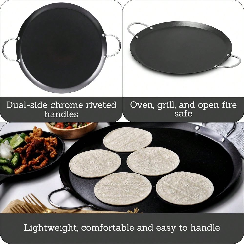 14 INCH Carbon Steel Nonstick  - Comal Griddle Round 评论和价格