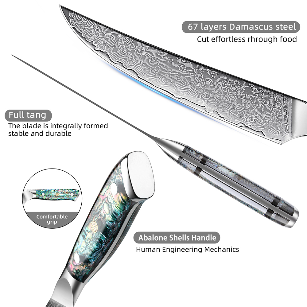 Japanese Damascus Steel Utilit - Home Cooking In Japanese 评论和价格