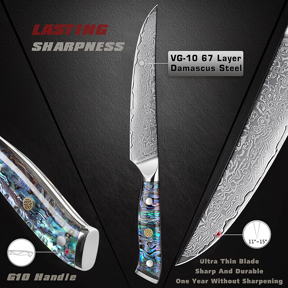 Japanese Damascus Steel Utilit - Home Cooking In Japanese 评论和价格